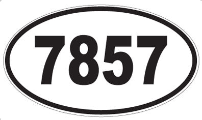 7857 - Oval Sticker