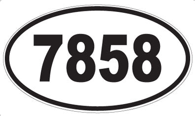 7858 - Oval Sticker
