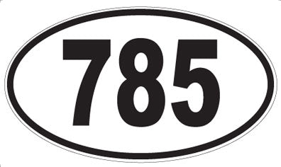 785 - Oval Sticker