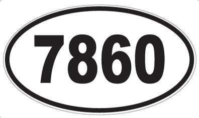 7860 - Oval Sticker
