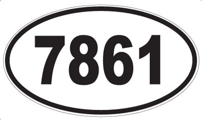7861 - Oval Sticker