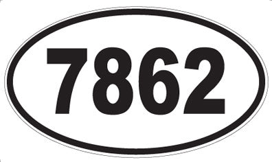 7862 - Oval Sticker