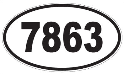 7863 - Oval Sticker