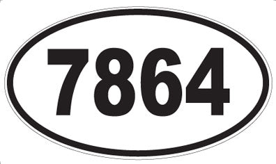 7864 - Oval Sticker