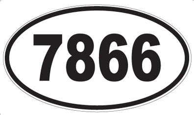 7866 - Oval Sticker