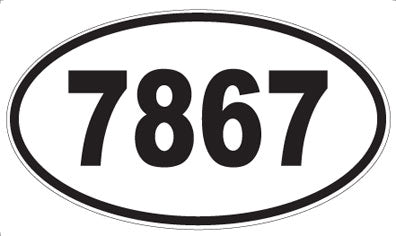 7867 - Oval Sticker