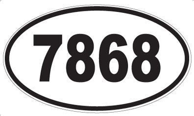 7868 - Oval Sticker
