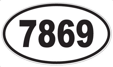 7869 - Oval Sticker