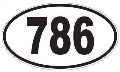 786 - Oval Sticker