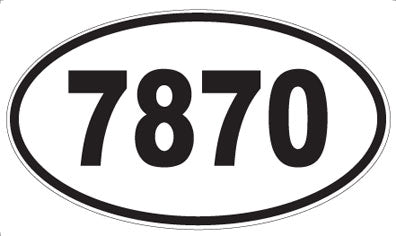 7870 - Oval Sticker