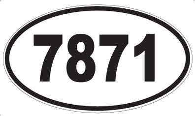 7871 - Oval Sticker