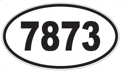 7873 - Oval Sticker