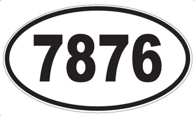 7876 - Oval Sticker