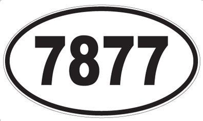 7877 - Oval Sticker