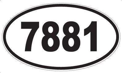 7881 - Oval Sticker