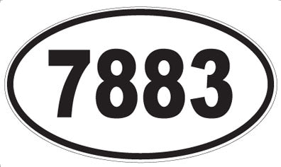 7883 - Oval Sticker