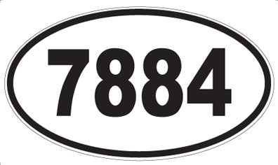 7884 - Oval Sticker
