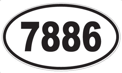 7886 - Oval Sticker