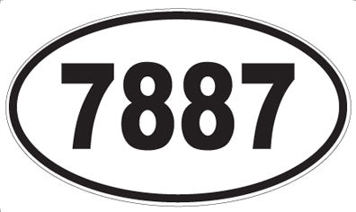 7887 - Oval Sticker