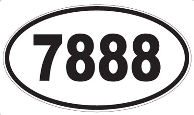 7888 - Oval Sticker