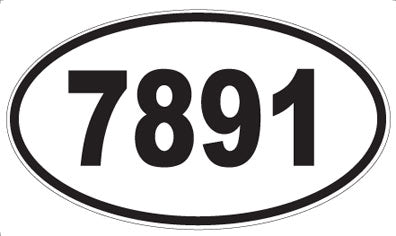 7891 - Oval Sticker
