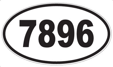 7896 - Oval Sticker