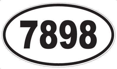 7898 - Oval Sticker