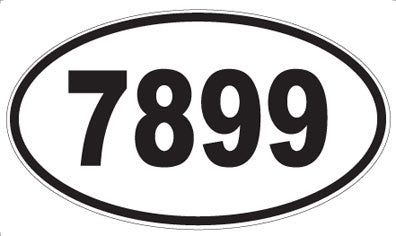 7899 - Oval Sticker