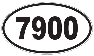 7900 - Oval Sticker