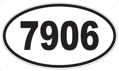 7906 - Oval Sticker