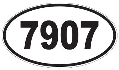 7907 - Oval Sticker