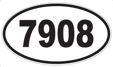 7908 - Oval Sticker
