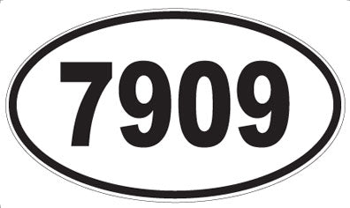 7909 - Oval Sticker