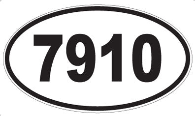 7910 - Oval Sticker