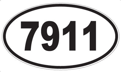 7911 - Oval Sticker