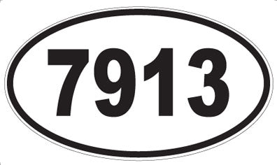 7913 - Oval Sticker