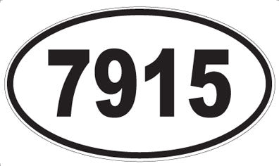 7915 - Oval Sticker