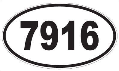 7916 - Oval Sticker
