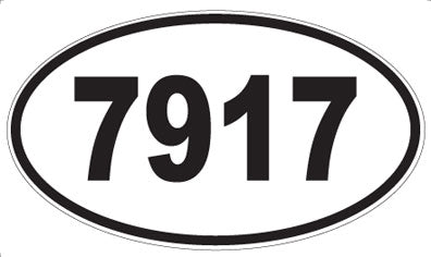7917 - Oval Sticker