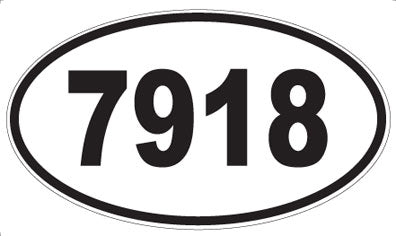 7918 - Oval Sticker
