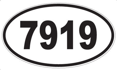 7919 - Oval Sticker