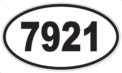 7921 - Oval Sticker