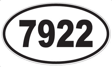 7922 - Oval Sticker