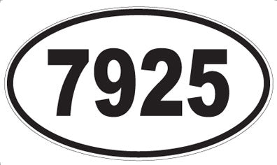 7925 - Oval Sticker