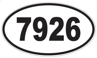 7926 - Oval Sticker