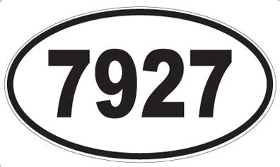 7927 - Oval Sticker