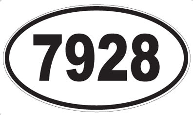 7928 - Oval Sticker
