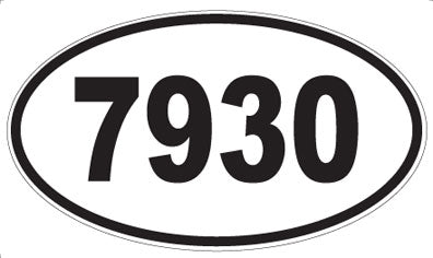 7930 - Oval Sticker
