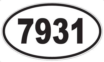 7931 - Oval Sticker