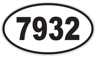 7932 - Oval Sticker